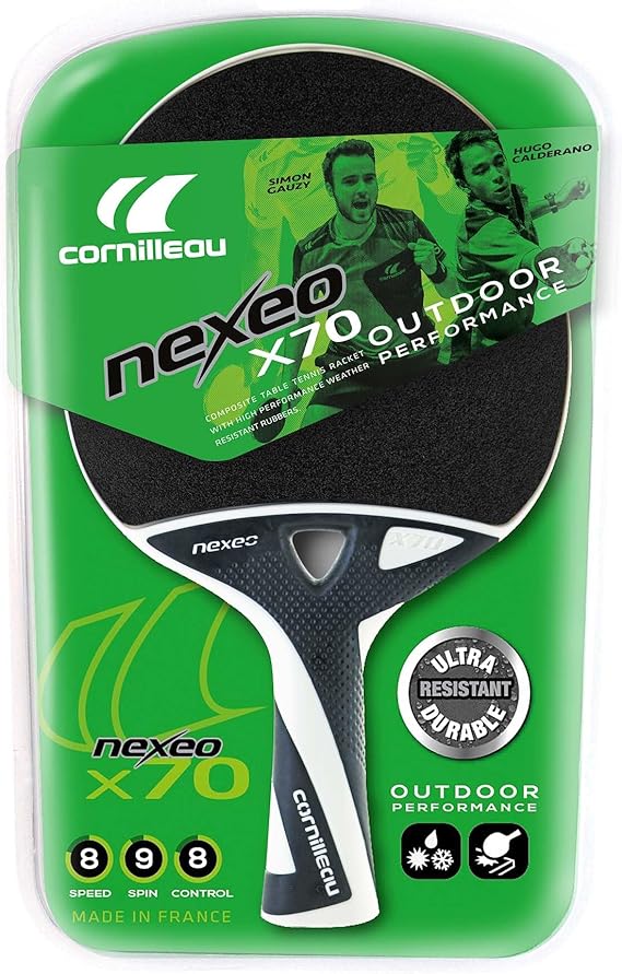 Cornilleau Nexeo X70 Ping Pong Racket - Best Ping Pong Paddle for Spin