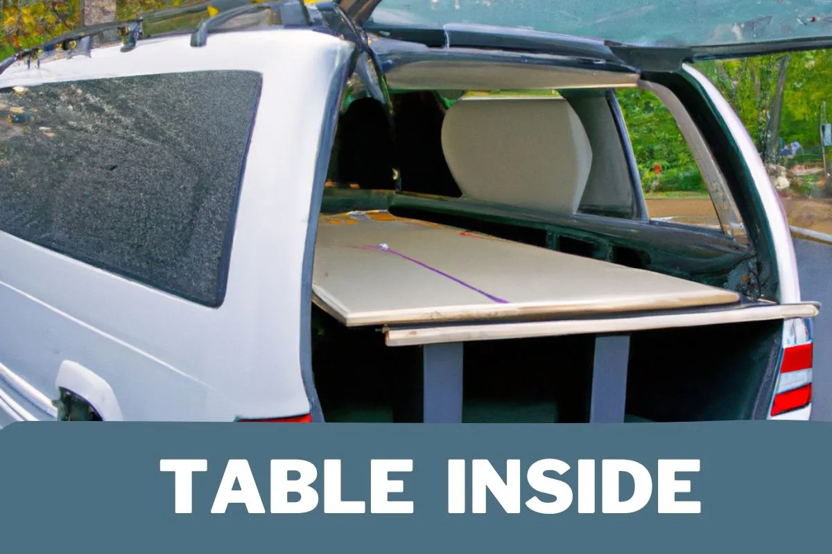 Ping Pong Table in a Car